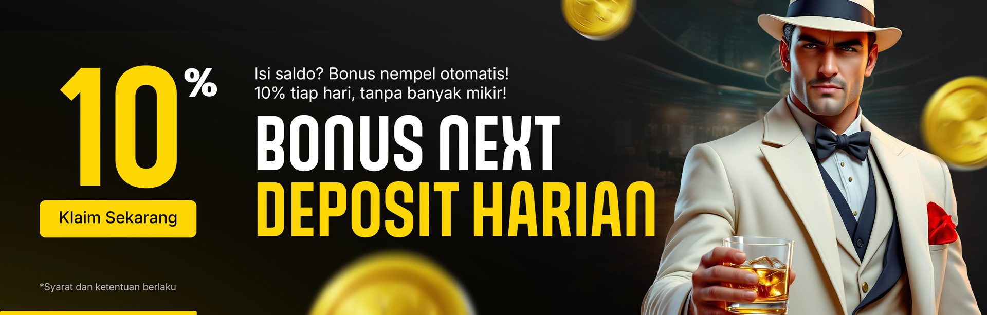 BONUS NEXT DEPOSIT HARIAN 10%